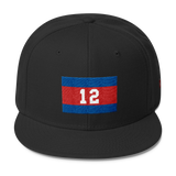 Wool Blend Snapback Khmer/Cambodian Flag and 12