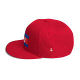 Wool Blend Snapback Khmer/Cambodian Flag and 12